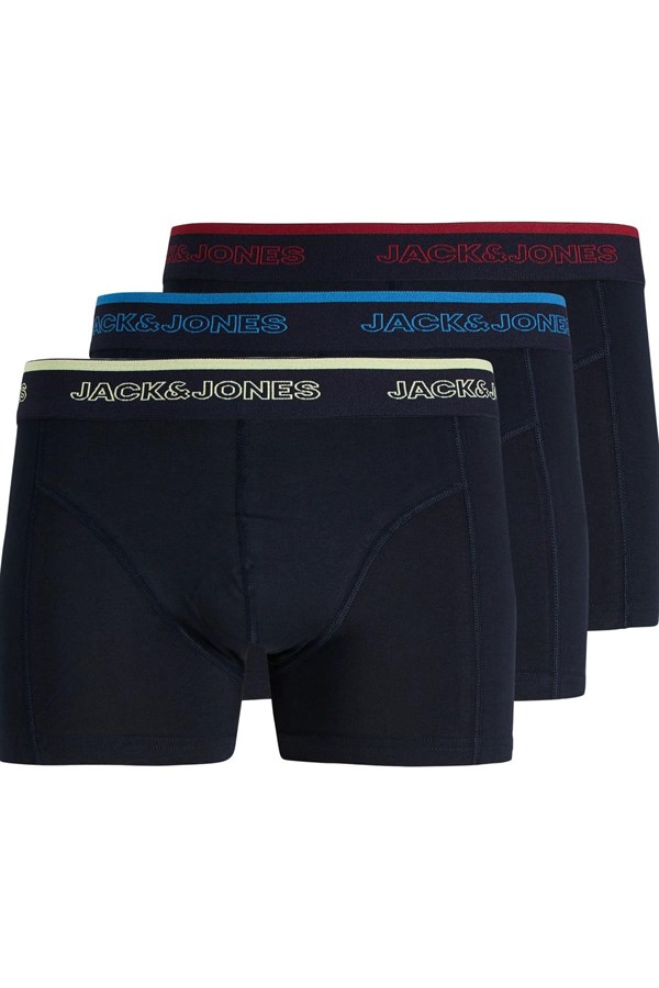 Jack & Jones JACADRIAN Solid Erkek Boxer 3'lü Paket Rahat Pamuklu Günlük 