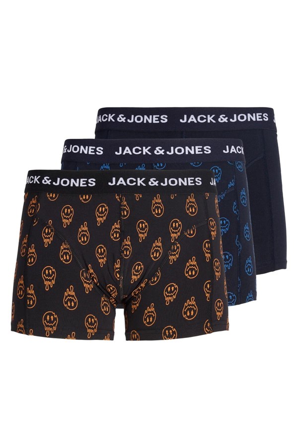 Jack & Jones JACDALE Smiley Erkek Boxer 3'lü Paket Desenli Pamuklu Rahat 