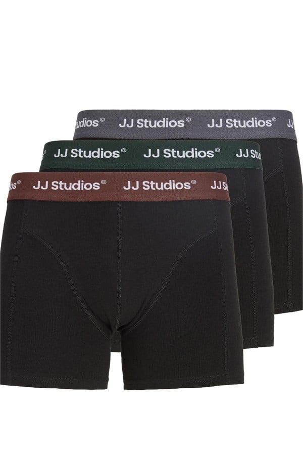 Jack & Jones JACSOHO Solid Erkek Boxer 3'lü Paket Pamuklu Rahat 