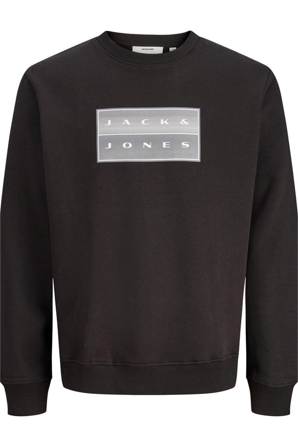 Jack & Jones JCOFUSION Erkek Bisiklet Yaka Box Fit Sweatshirt Günlük Rahat 