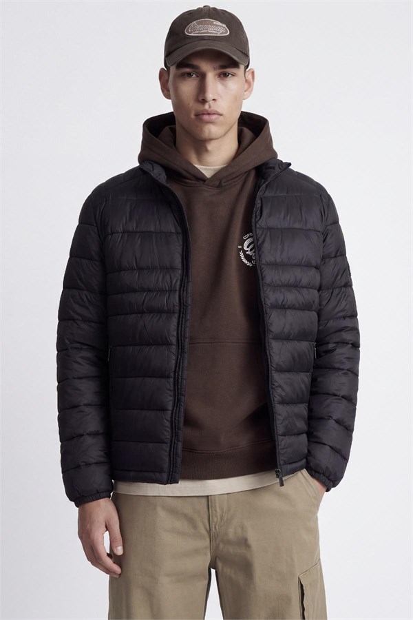 Jack & Jones JJEKINGSLEY Erkek Hafif Şişme Mont Dik Yaka Günlük Rahat 