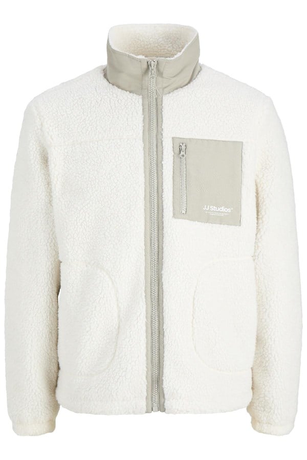 Jack & Jones JJESOHO Erkek Teddy Peluş Ceket Günlük Rahat 