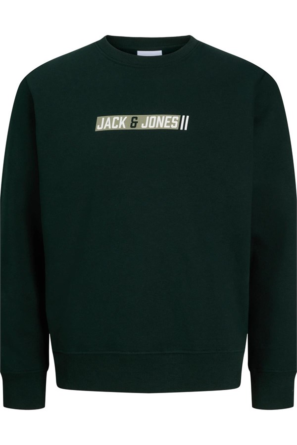 Jack & Jones JJMUNK Erkek Bisiklet Yaka Sweatshirt Rahat Günlük 