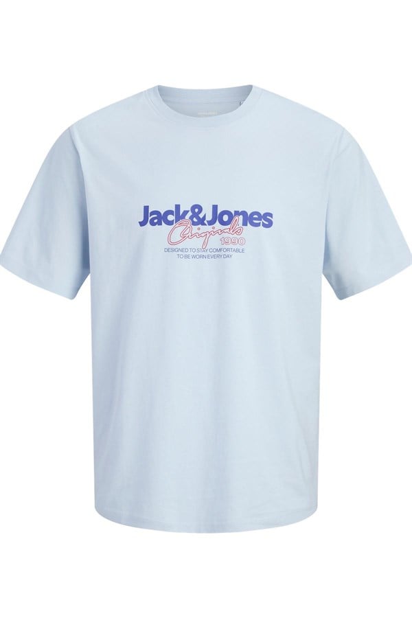 Jack & Jones JORCASSIS Erkek Tişört Bisiklet Yaka Kısa Kollu Rahat Günlük 