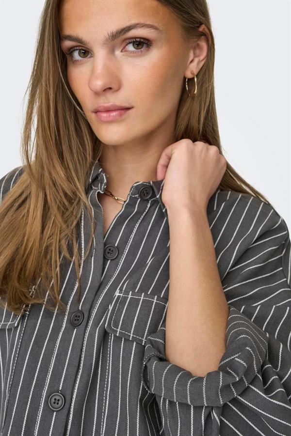 ONLDOLLAS L/S STRIPE SHIRT CC PNT GRİ15328496