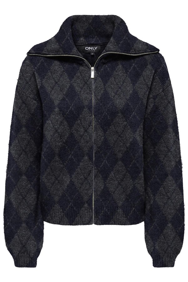 ONLMAROON LS ZIP COLLAR CARDIGAN KNT 
