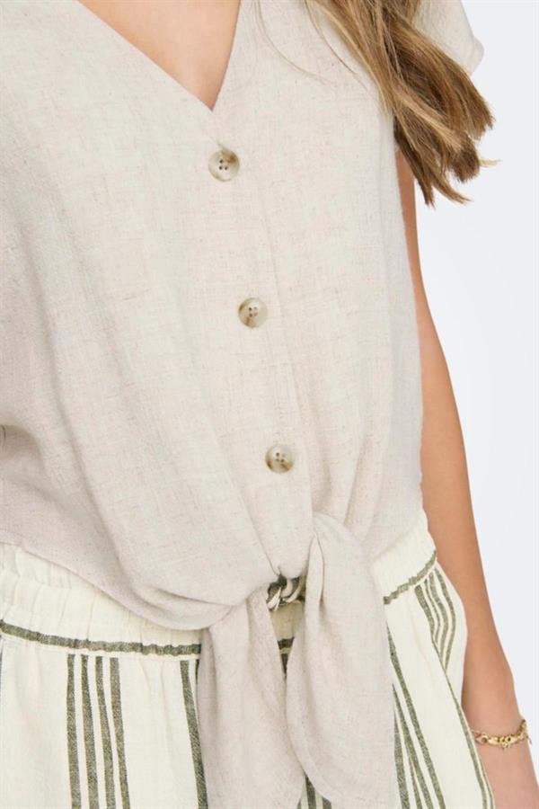 ONLSIESTA SS KNOT LIN BL SHIRT PNT NOOS 