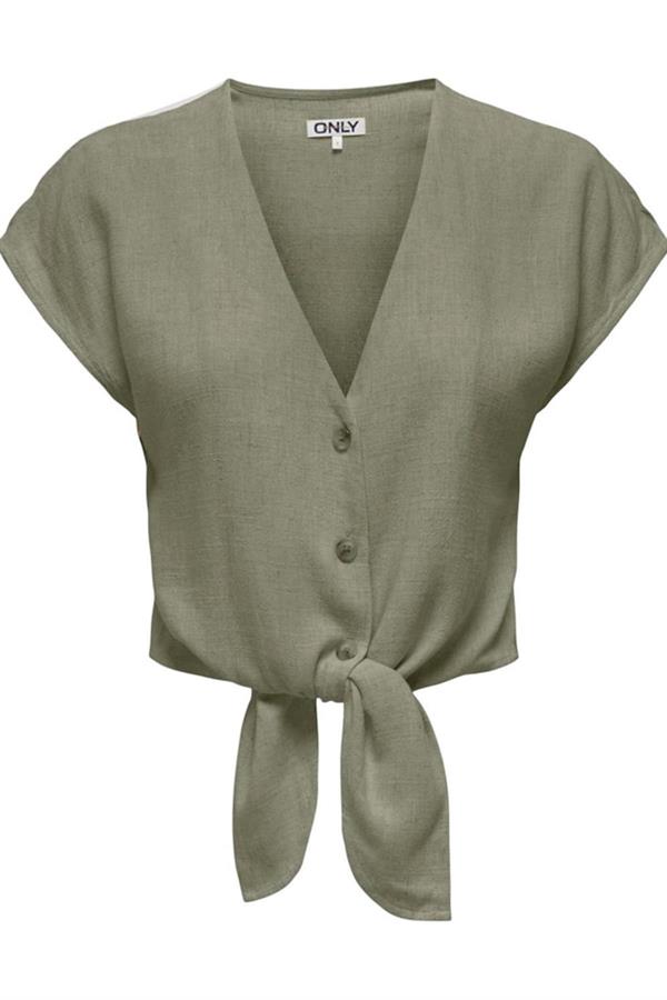 ONLSIESTA SS KNOT LIN BL SHIRT PNT NOOS YEŞİL