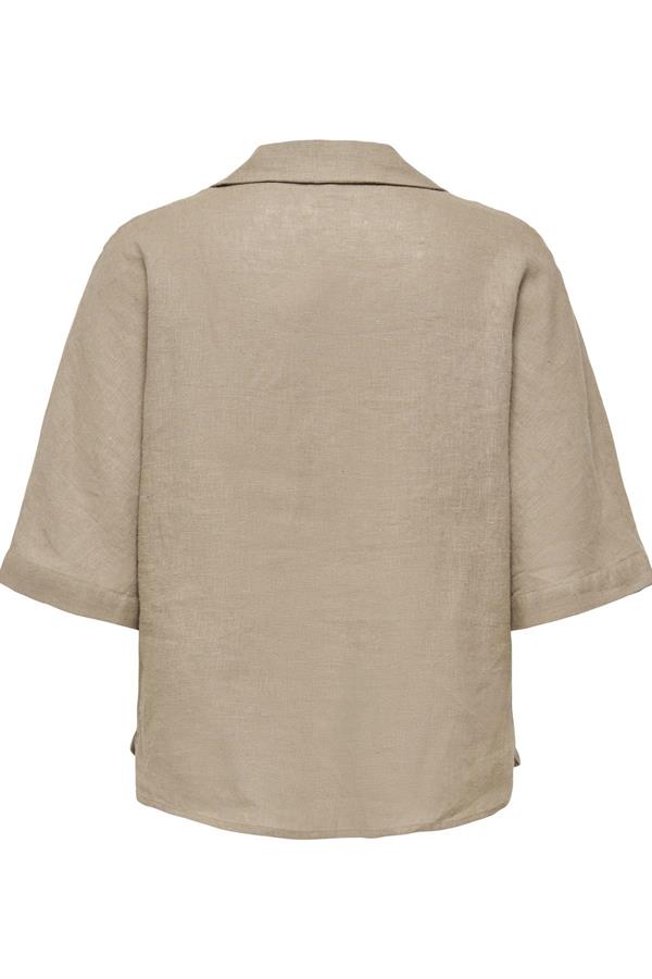 ONLTOKYO LIFE SS LINEN BL SHIRT PNT NOOS KAHVERENGİ