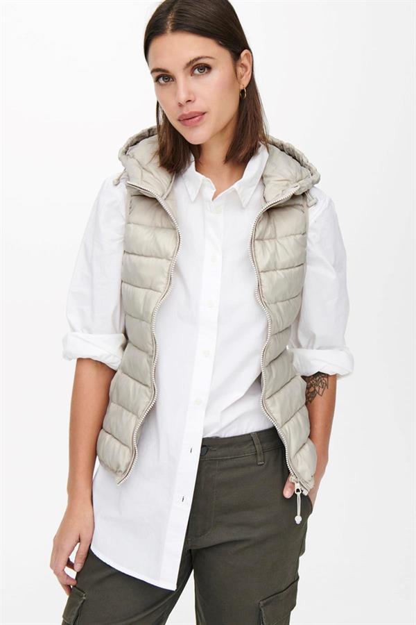 ONLNEWTAHOE HOOD WAISTCOAT OTW NOOS BEJ