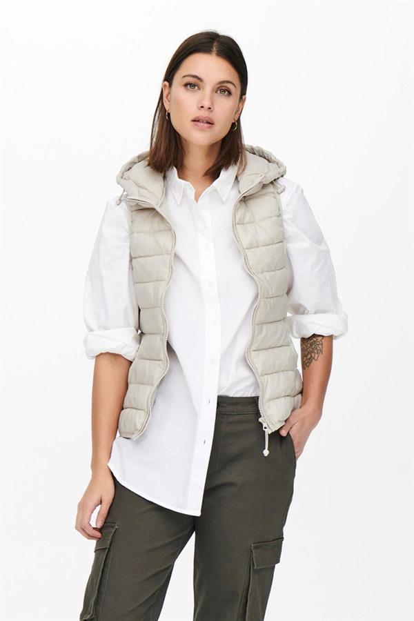 ONLNEWTAHOE HOOD WAISTCOAT OTW NOOS BEJ