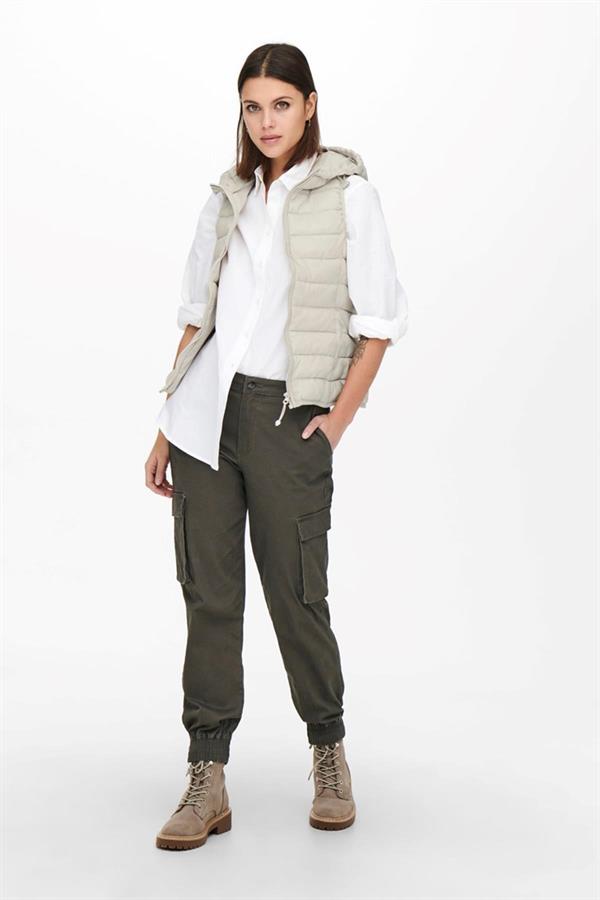 ONLNEWTAHOE HOOD WAISTCOAT OTW NOOS BEJ