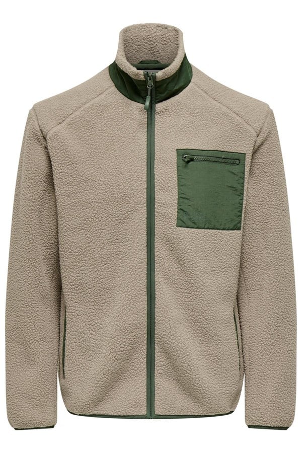 Only & Sons ONSDALLAS Life Erkek Sherpa Ceket Peluş Astarlı Günlük Rahat 