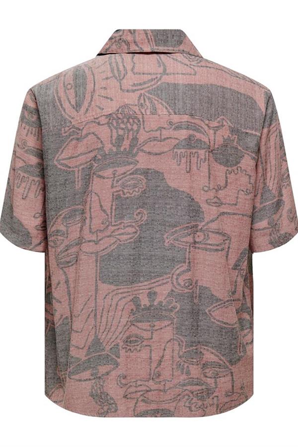 ONLY & SONS ONSDEN LIFE RLX WASH DOODLE SS SHIRT22026111