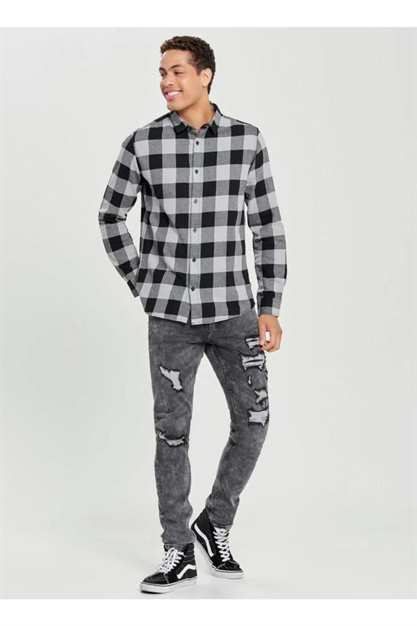 ONLY & SONS ONSGUDMUND ERKEK  KARELİ GÖMLEK