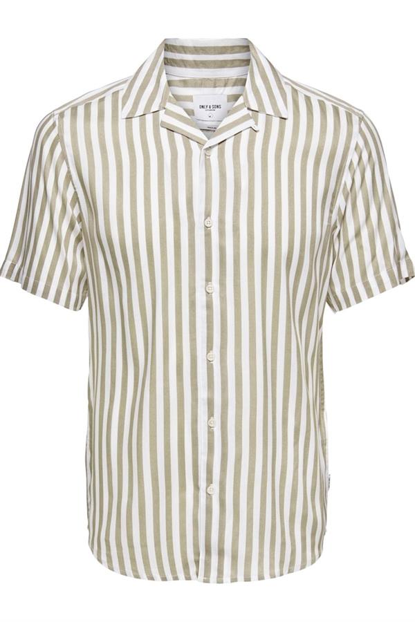 ONLY & SONS ONSWAYNE LIFE SS VISCOSE SHIRT NOOS 22013267 BEJ