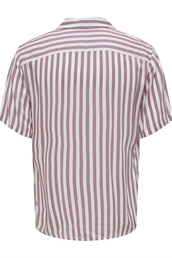 ONLY & SONS ONSWAYNE LIFE SS VISCOSE SHIRT NOOS 22013267 BORDO