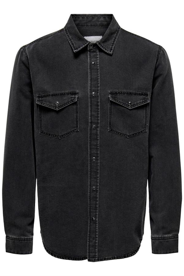 ONSBANE 3247 DNM SHIRT NOOS KOYU GRİ