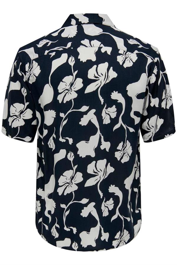 ONSDASH LIFE SS RESORT AOP SHIRT NOOS LACİVERT