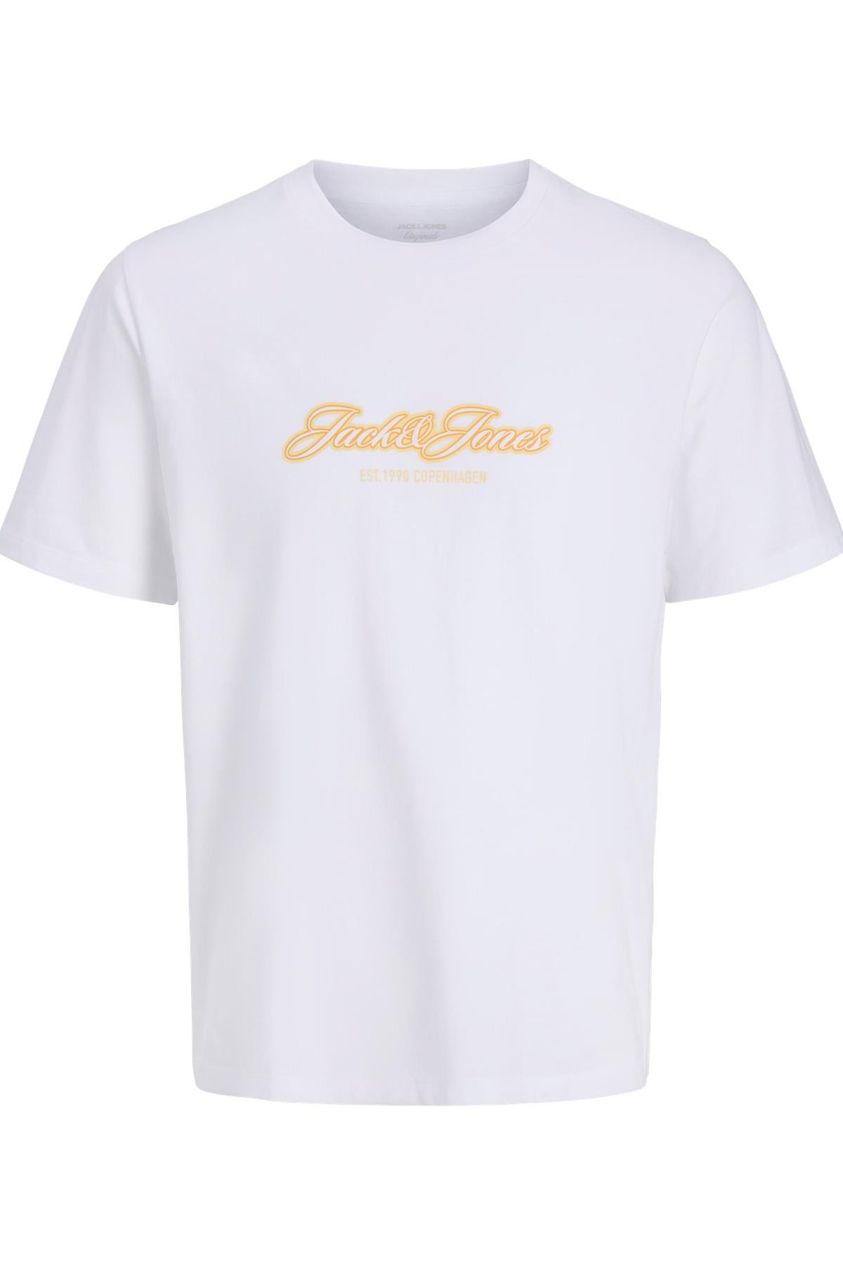 JACK & JONES Erkek JORCATSKILLS BALLON TEE SS CN FST Balon Kesim Tişört 