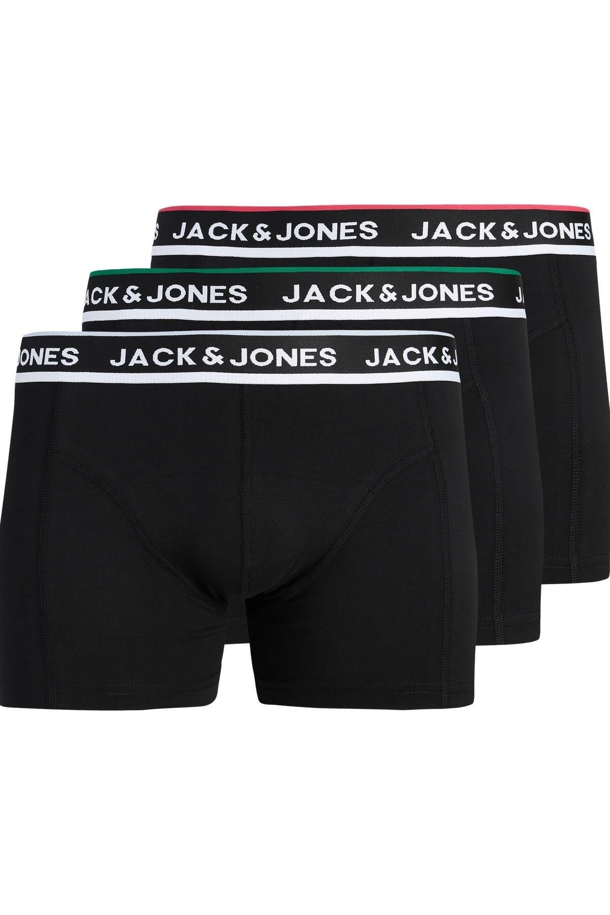 Jack & Jones JACSWAY Solid Erkek Boxer 3'lü Paket Pamuklu Rahat 