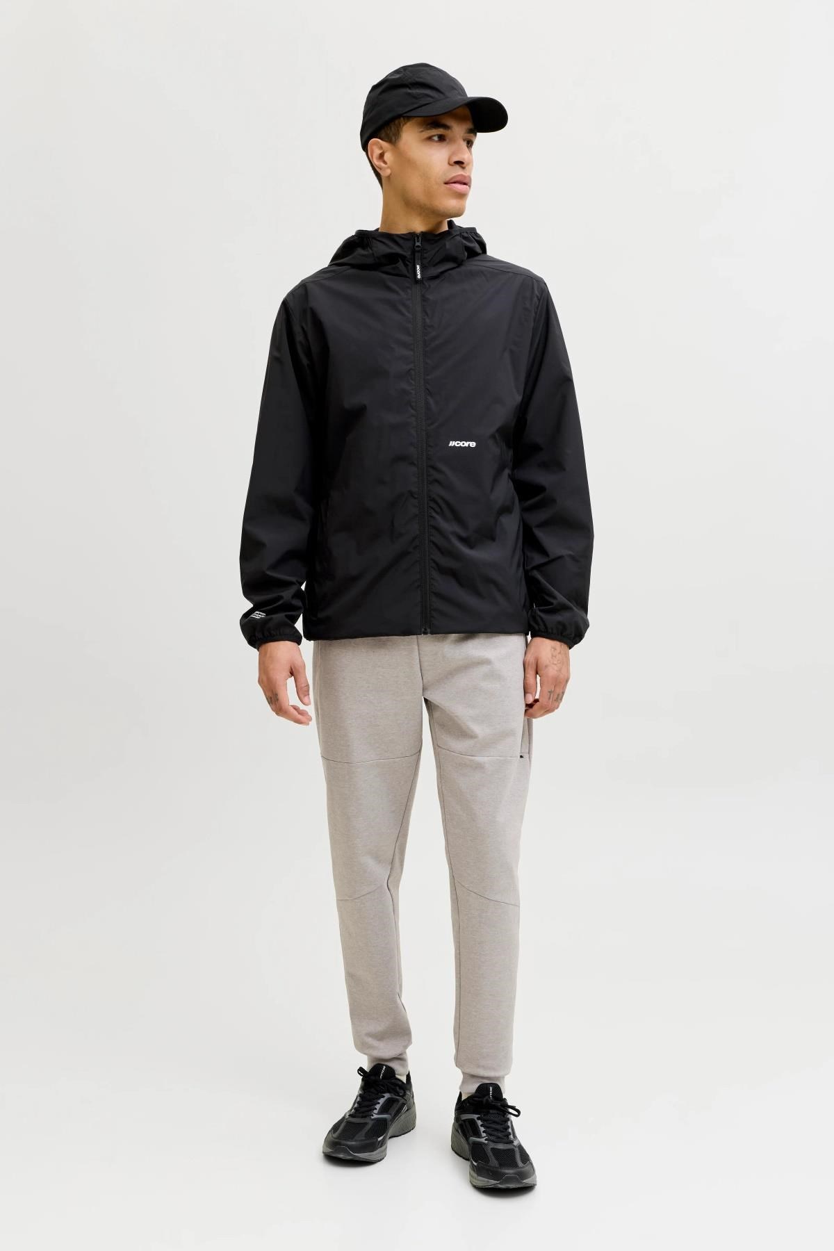 Jack & Jones JCOCLUB Windbreaker Erkek Kapüşonlu Rüzgarlık Mont Hafif Yağmurluk 