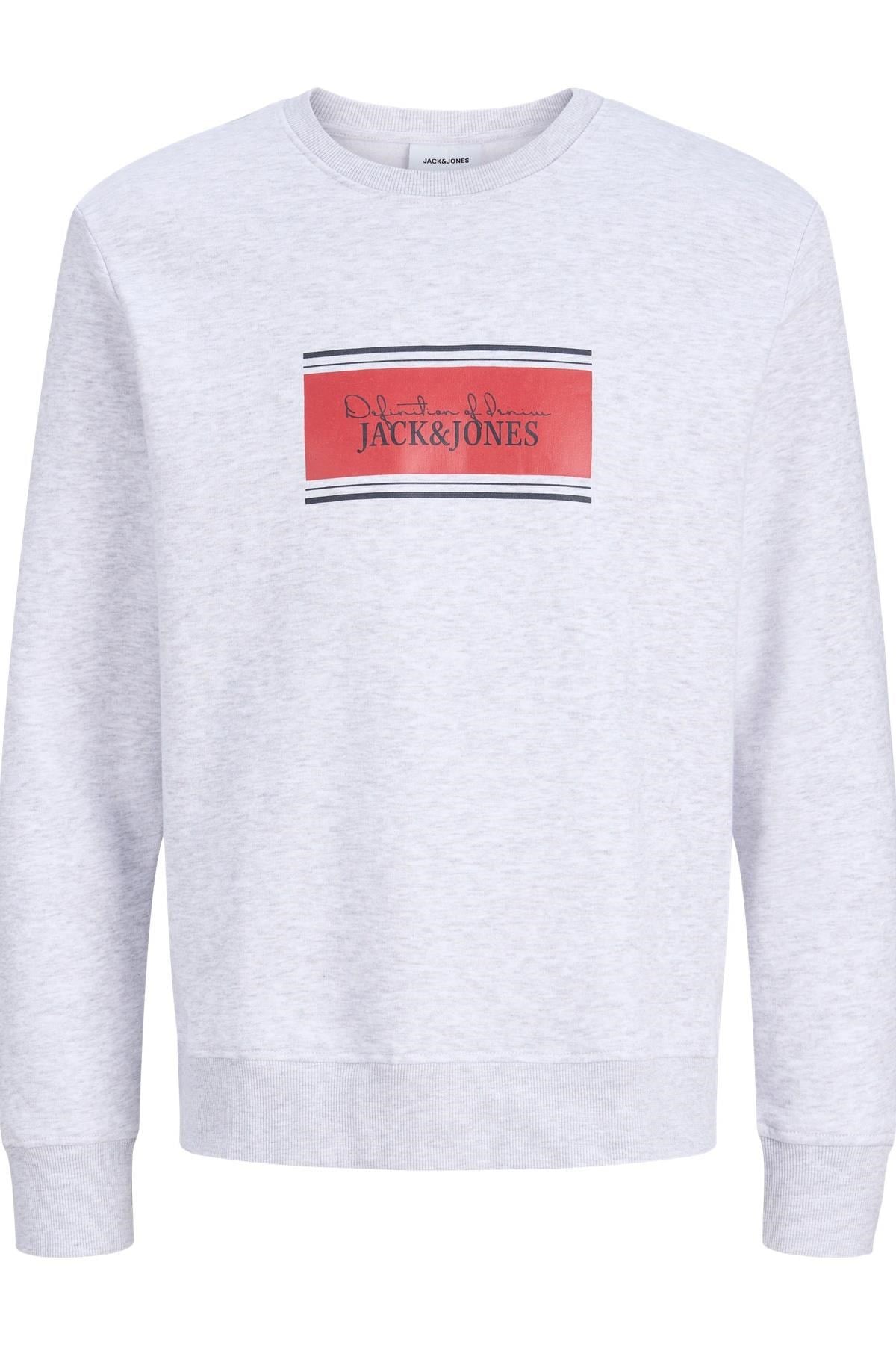 Jack & Jones JJBUSTER Erkek Bisiklet Yaka Sweatshirt Günlük Rahat 