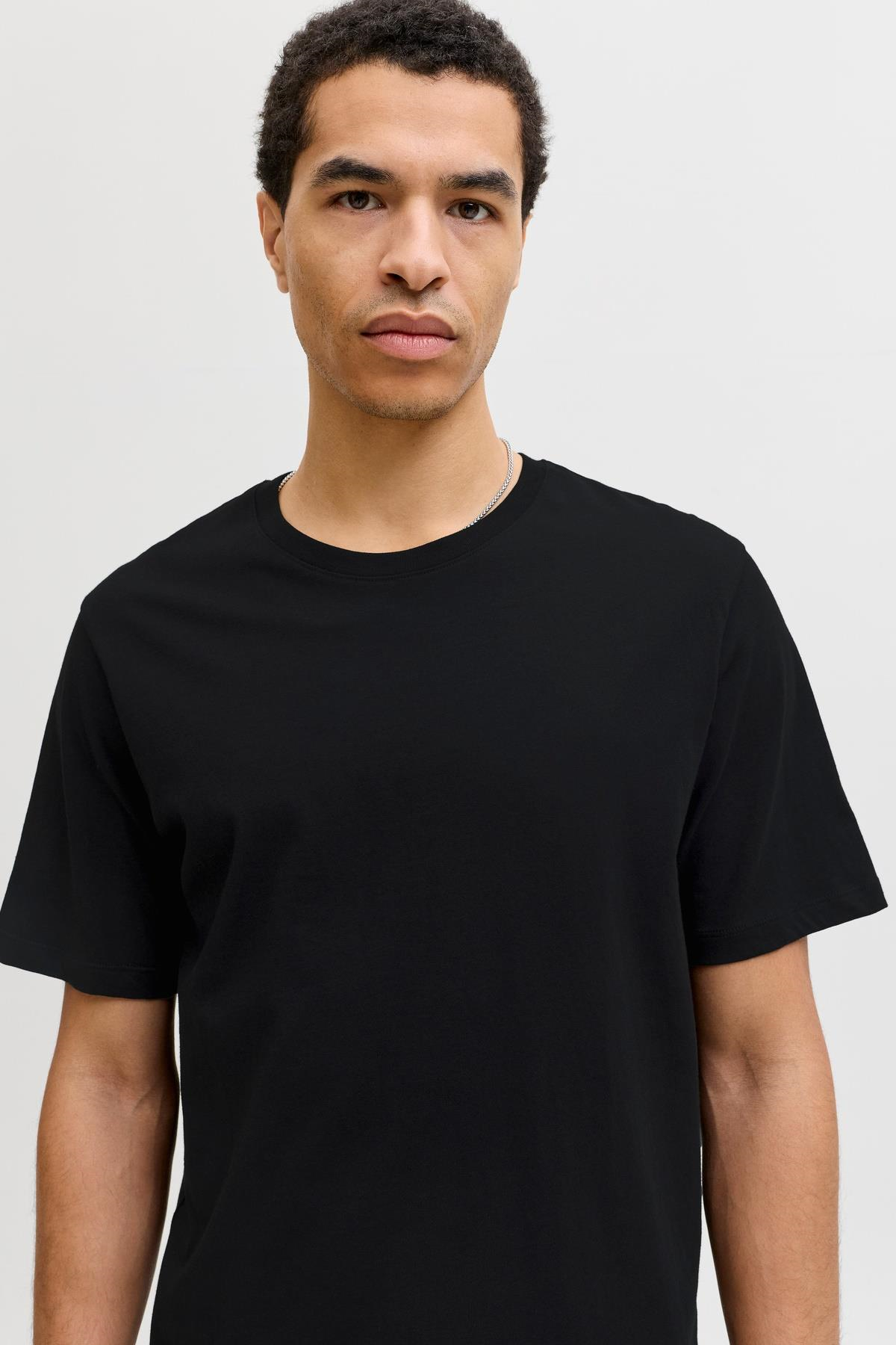 Jack & Jones JJEORGANIC Erkek Basic Tişört – Bisiklet Yaka, Organik Pamuk 