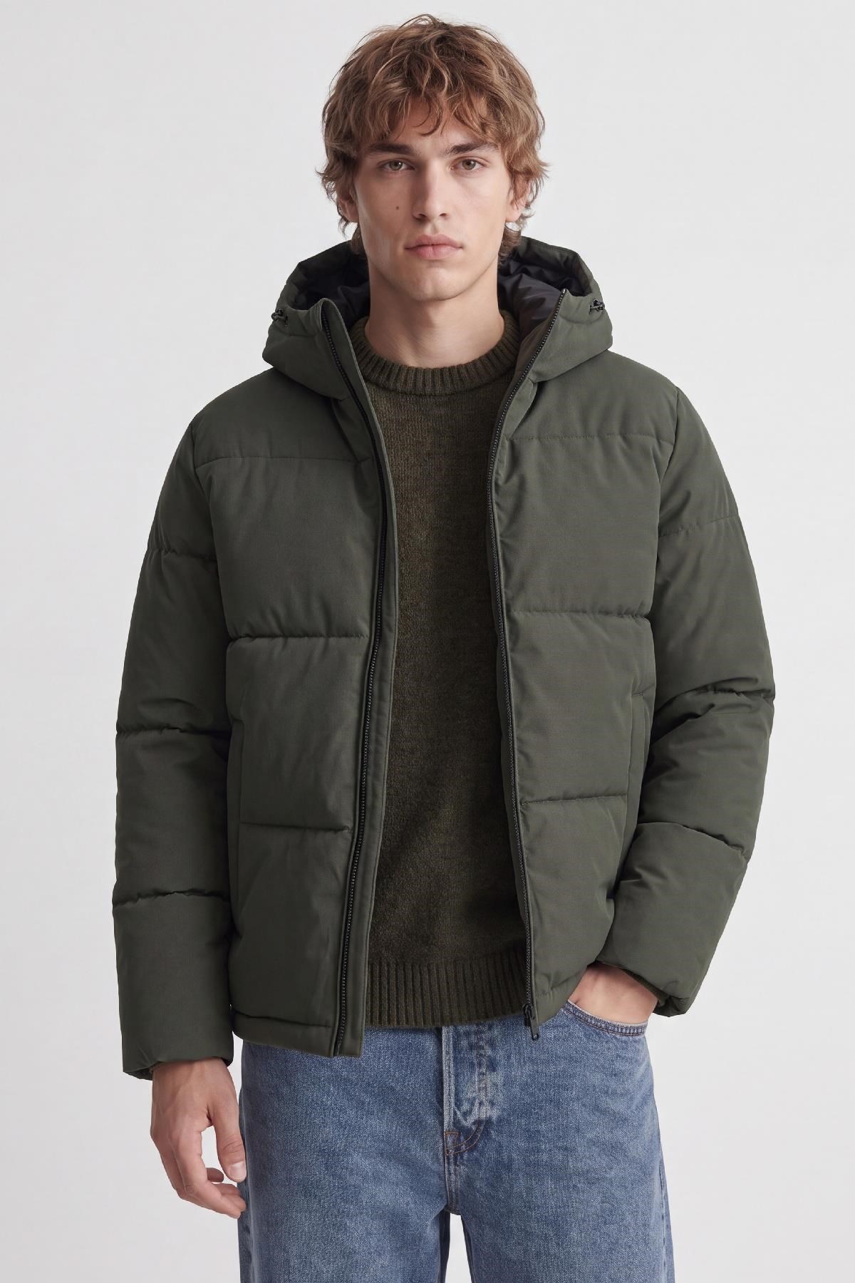 Jack & Jones JJGALAXY Erkek Şişme Mont Puffer Ceket Günlük Rahat 