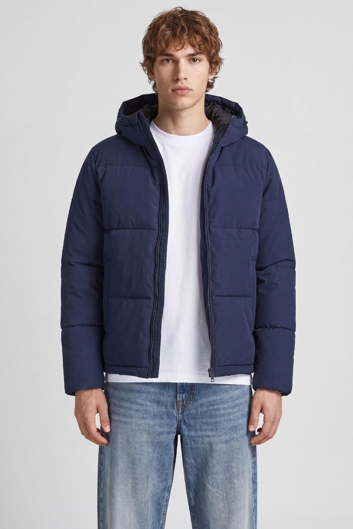 Jack & Jones JJGALAXY Erkek Şişme Mont Puffer Ceket Günlük Rahat 