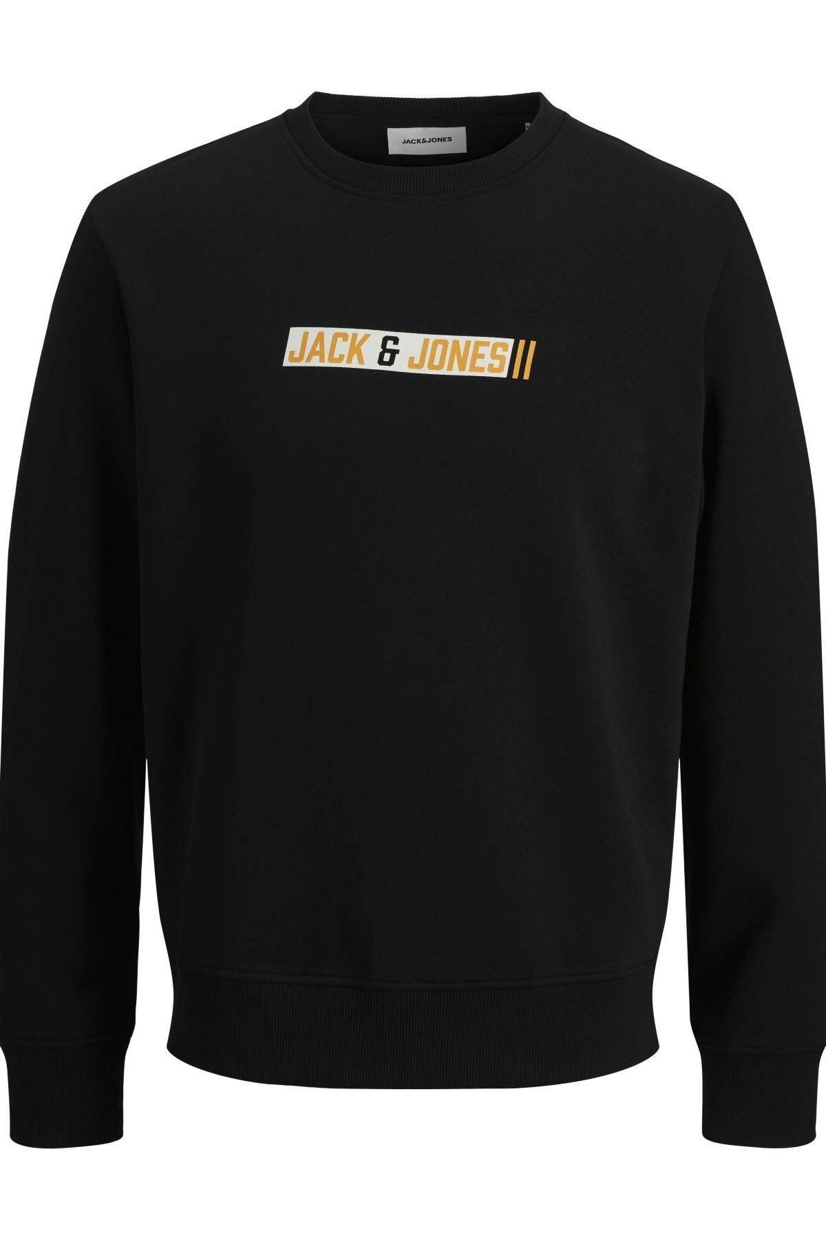 Jack & Jones JJMUNK Erkek Bisiklet Yaka Sweatshirt Rahat Günlük 