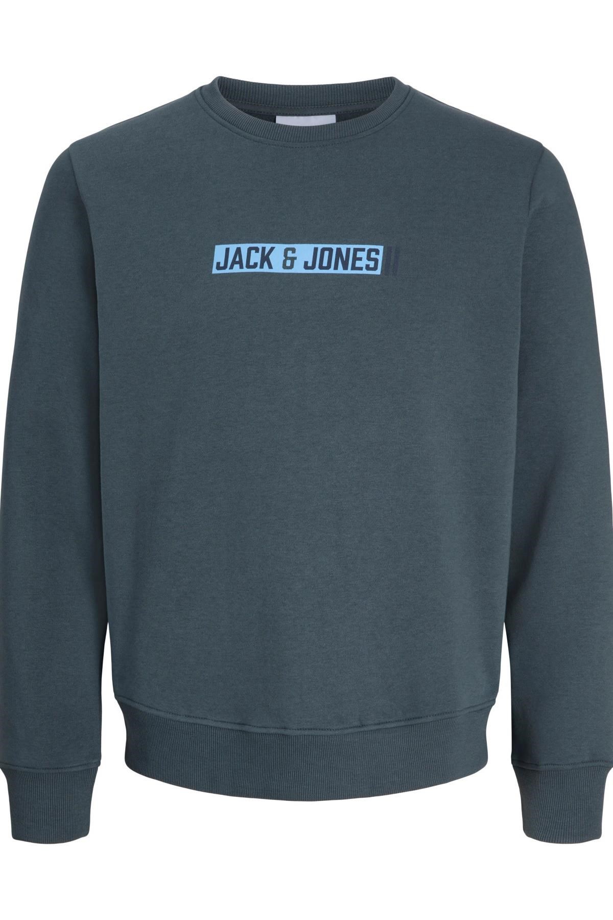 Jack & Jones JJMUNK Erkek Bisiklet Yaka Sweatshirt Rahat Günlük 