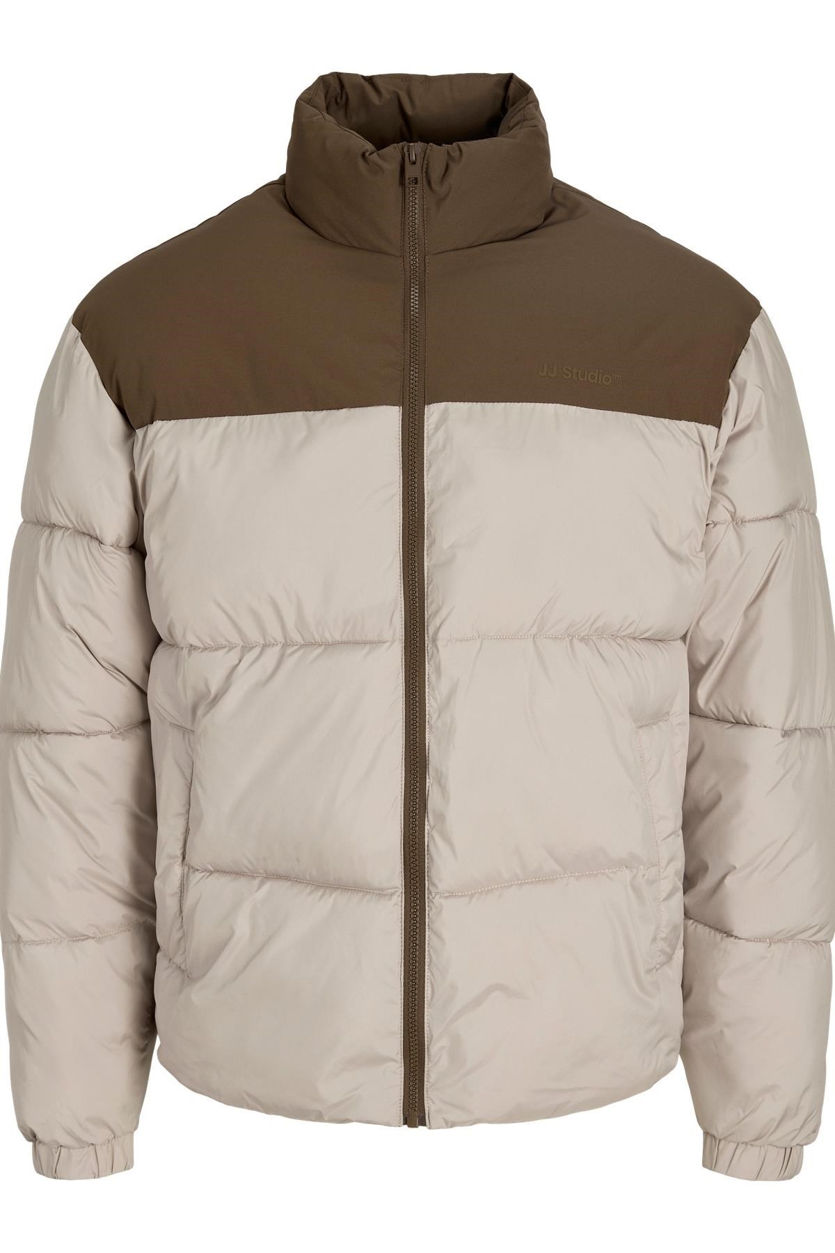 Jack & Jones JJRAZE Erkek Dik Yaka Şişme Mont Puffer Ceket Günlük Rahat 