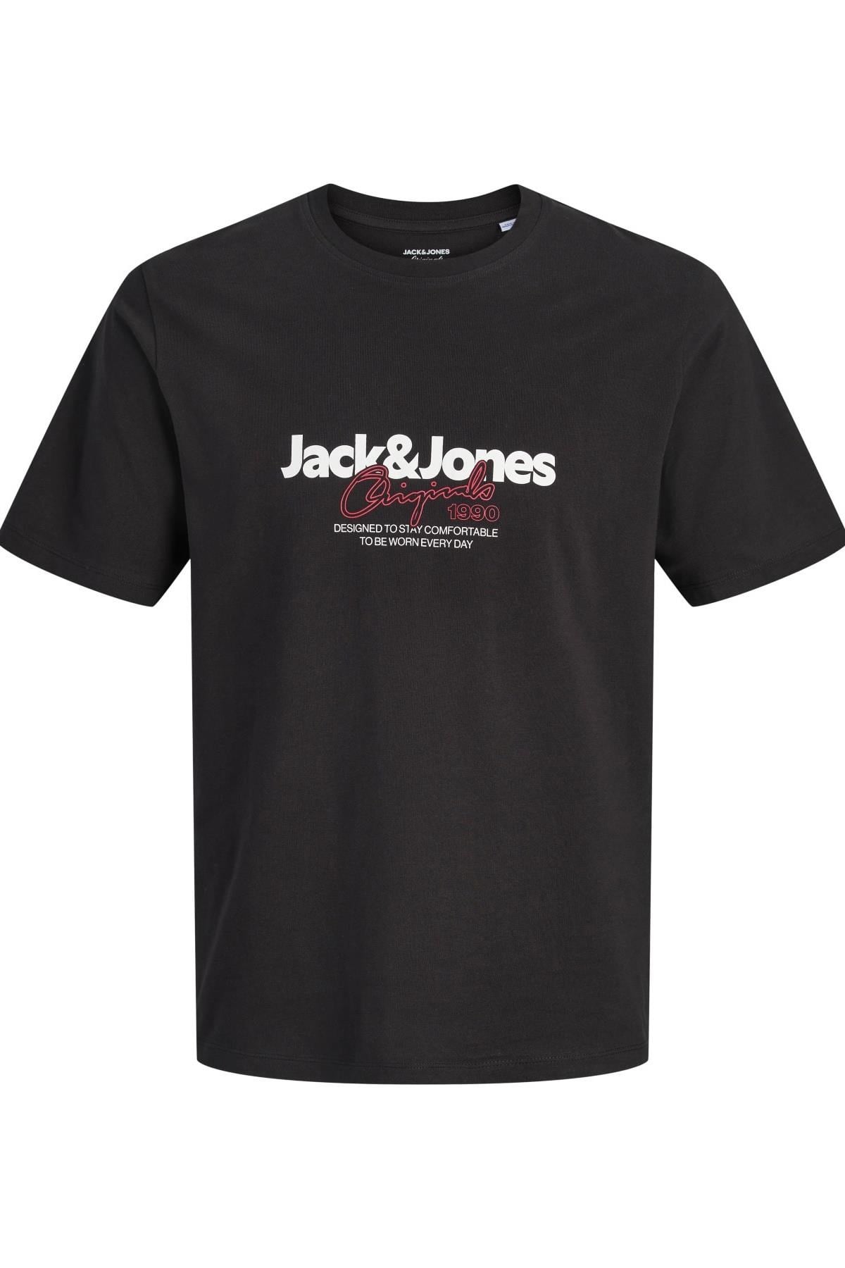 Jack & Jones JORCASSIS Erkek Tişört Bisiklet Yaka Kısa Kollu Rahat Günlük 