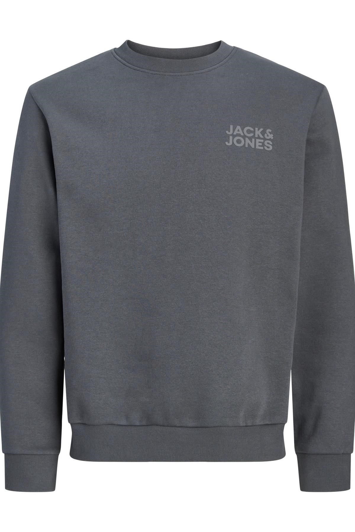 Jack & Jones JORLOGO Erkek Bisiklet Yaka Logolu Sweatshirt Rahat Günlük 