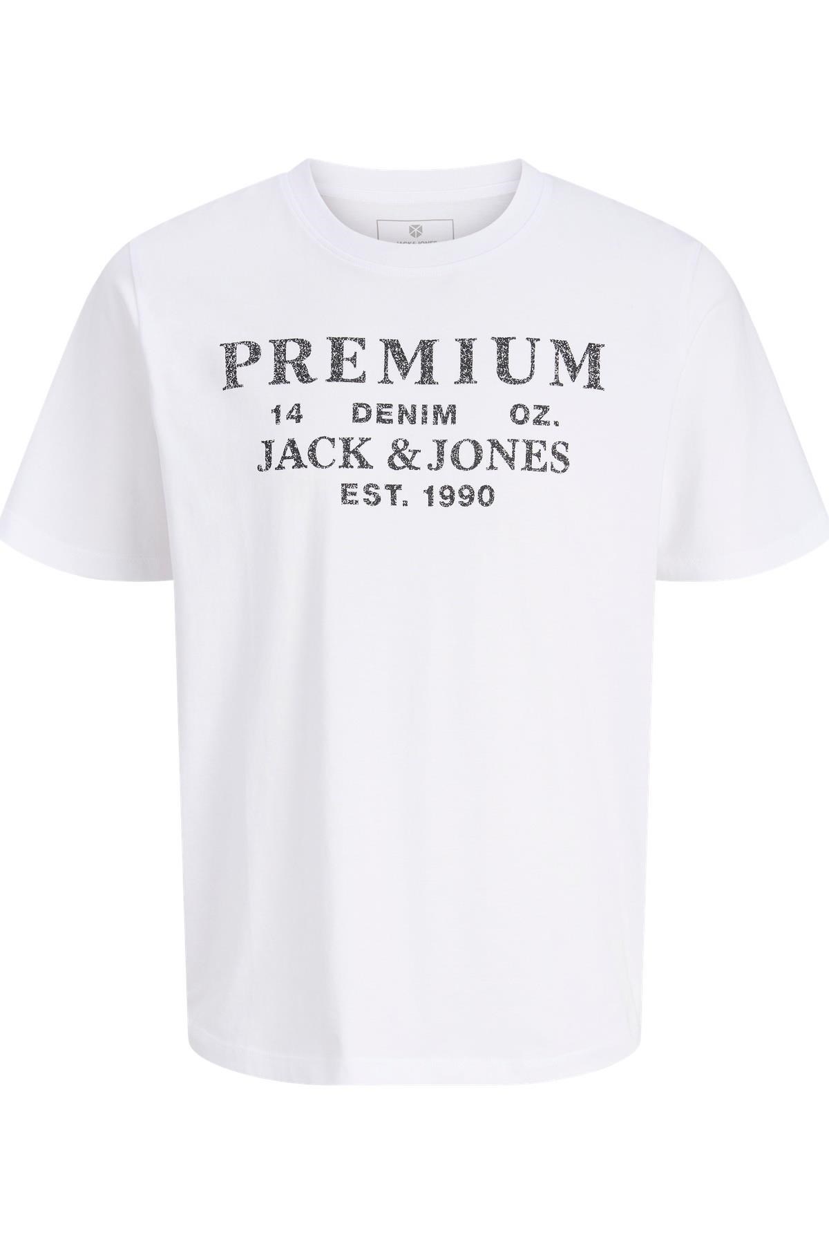Jack & Jones JPRBLUCALVIN SS Tee Erkek Kısa Kollu Basic T-Shirt Pamuklu 