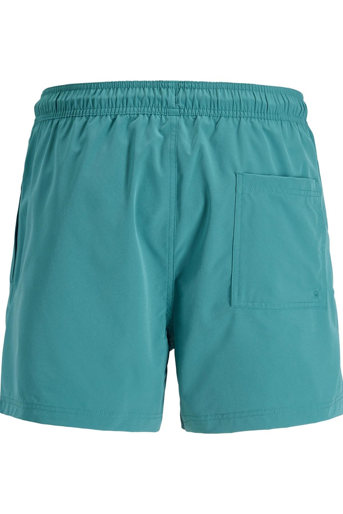 Jack & Jones JPSTMAUI Tropic Erkek Deniz Şortu Regular Fit Siyah Mayo Şort 