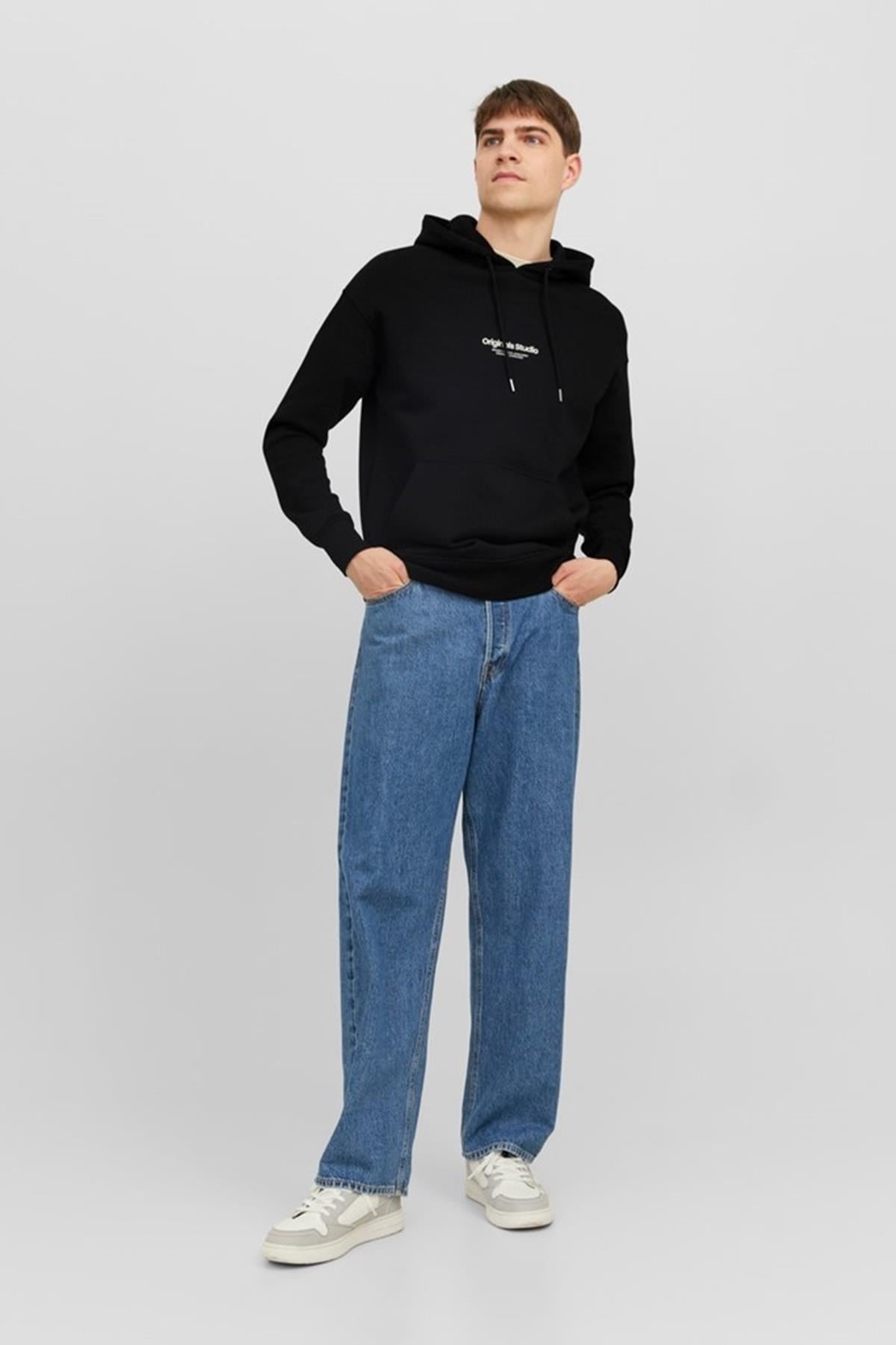 JACK&JONES JORVESTERBRO SWEAT HOOD NOOS SİYAH