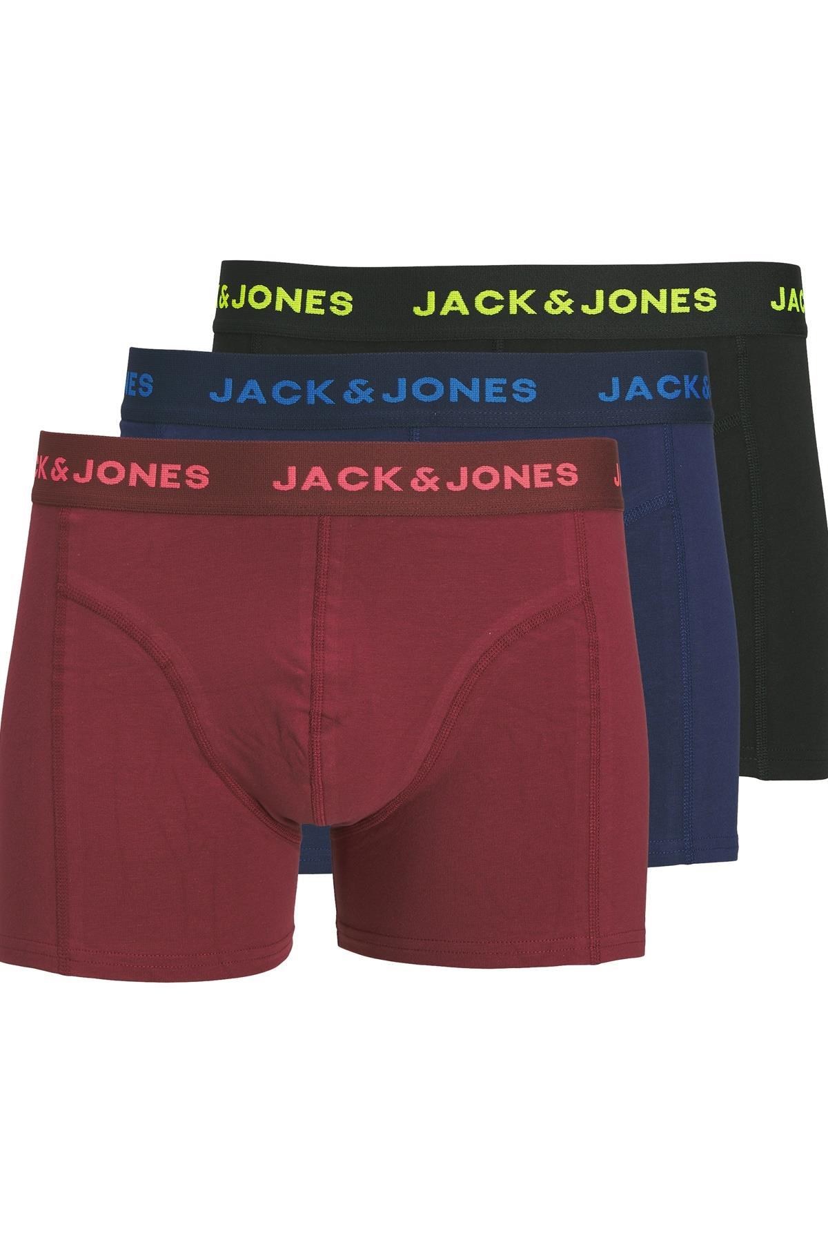 JACZANE SOLID TRUNKS 3 PACK KIRMIZI