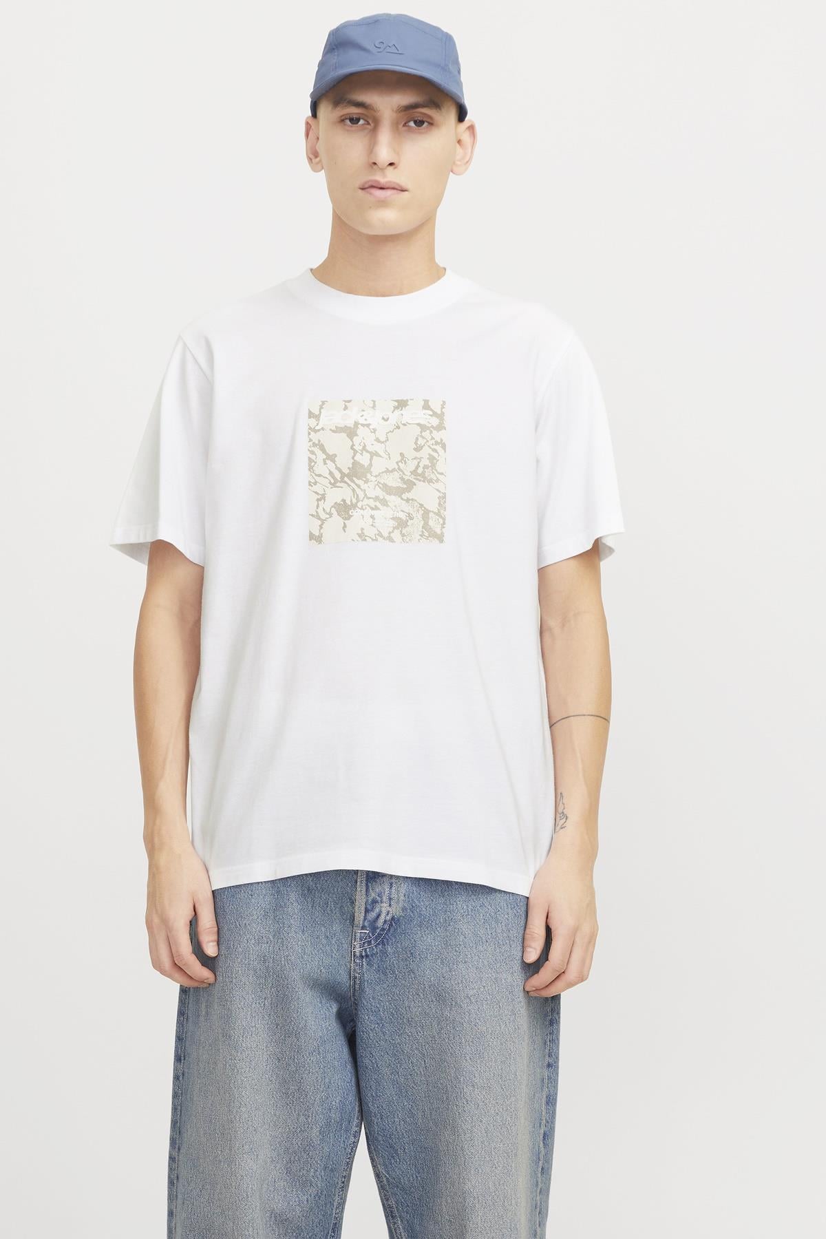 JCOTARMAC CAMO FRONT TEE SS CREW NECK LN P.BEYAZ