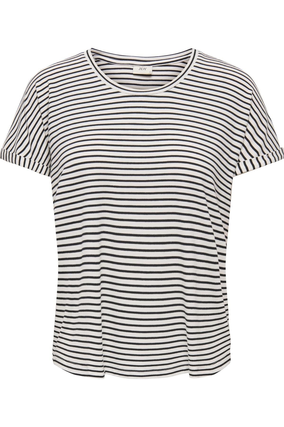 JDY JDYSISSY Kadın Basic T-Shirt Kısa Kollu O-Neck T-Shirt 