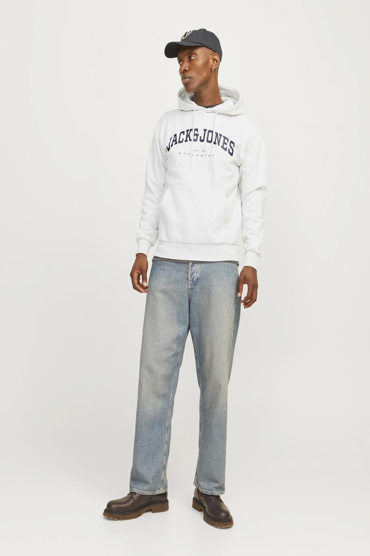 JJECALEB VARSITY SWEAT HOOD NOOS BEYAZ12256521