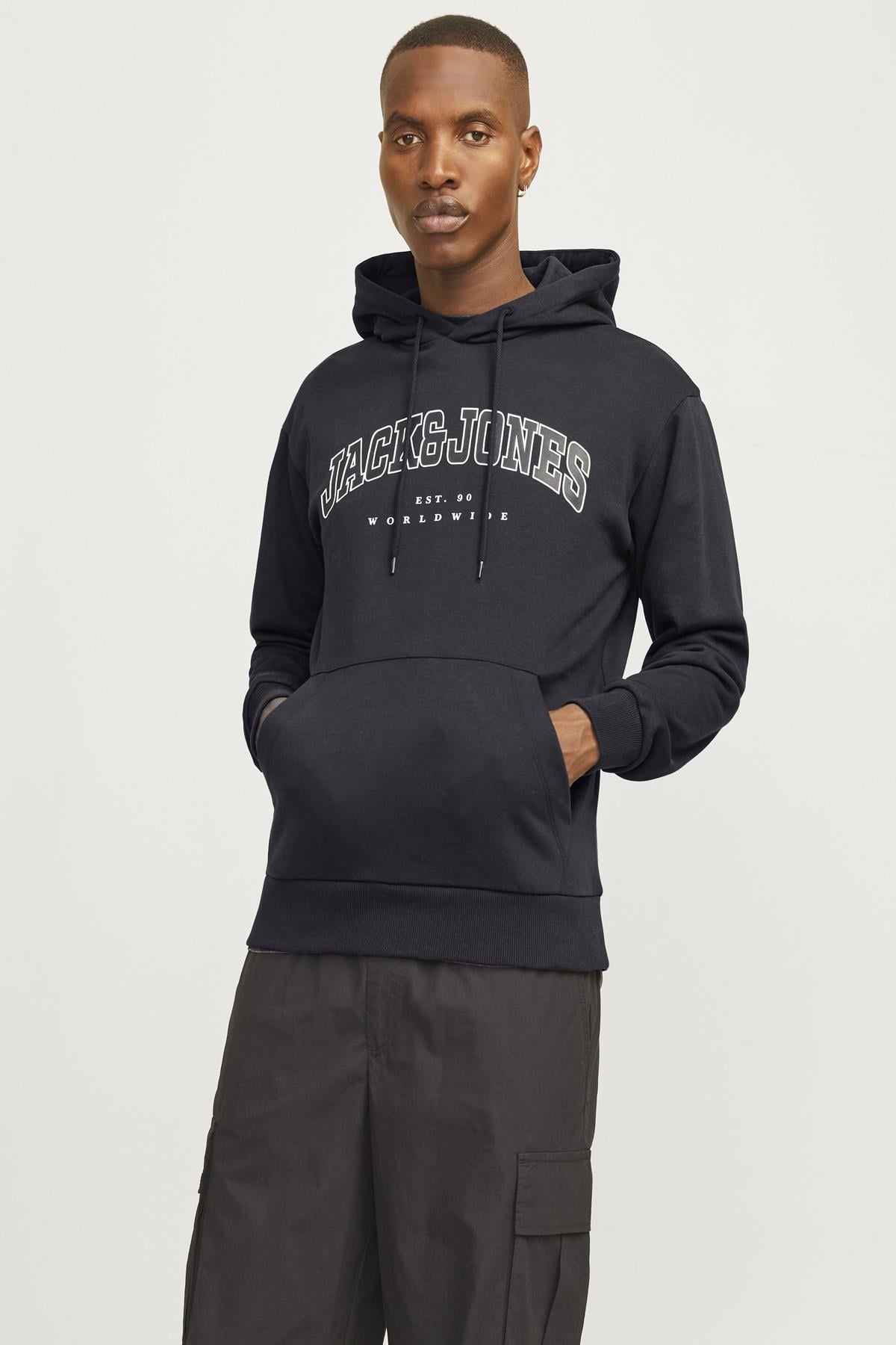 JJECALEB VARSITY SWEAT HOOD NOOS SİYAH12256521