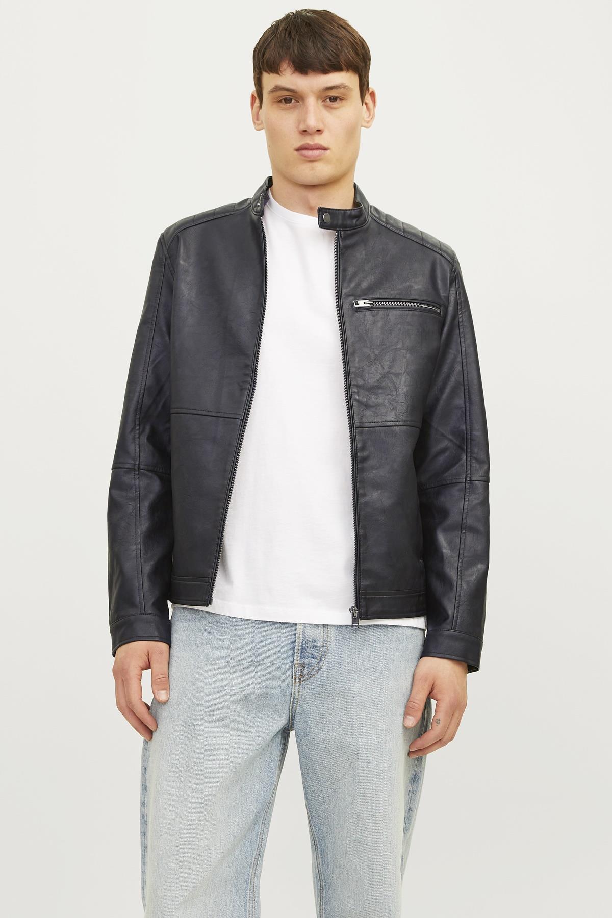 JJEDYLAN PU BIKER JACKET NOOS 