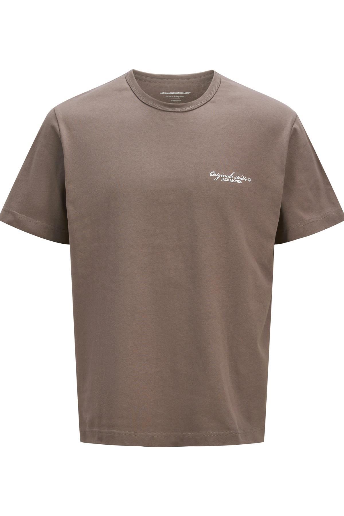 JORBOSTON CHEST BRANDING TEE SS CN AÇIK KAHVE 