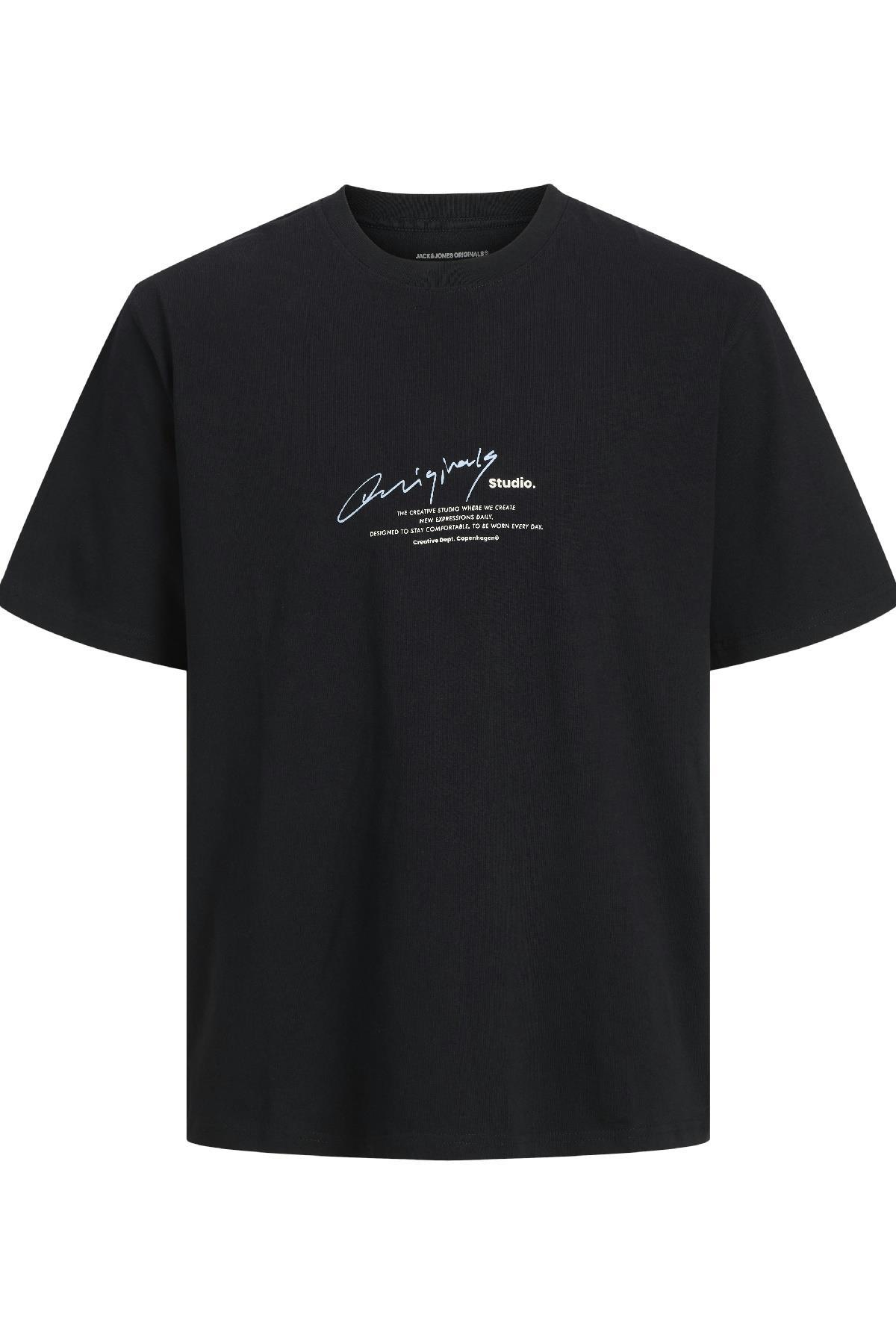 JORMANCHESTER SCRIPT TEE SS CREW NECK SİYAH