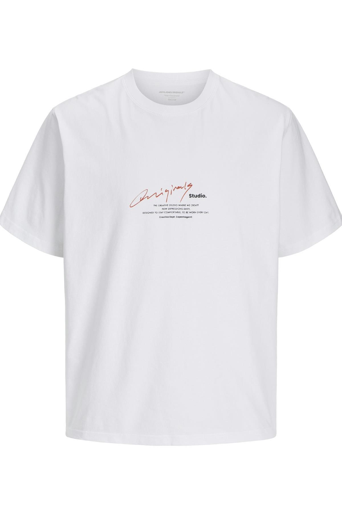 JORMANCHESTER SCRIPT TEE SS CREW NECK P.BEYAZ