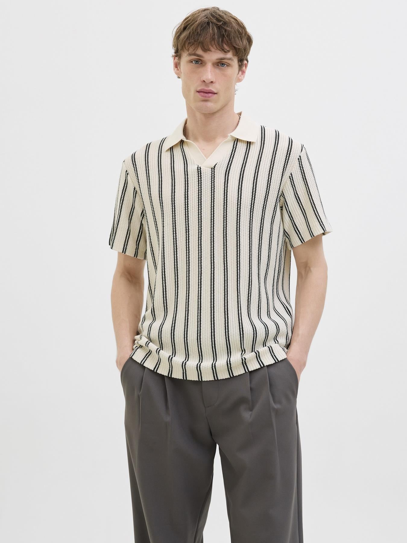 JPRBLUHARRY SS SPLIT NECK POLO AÇIK BEJ