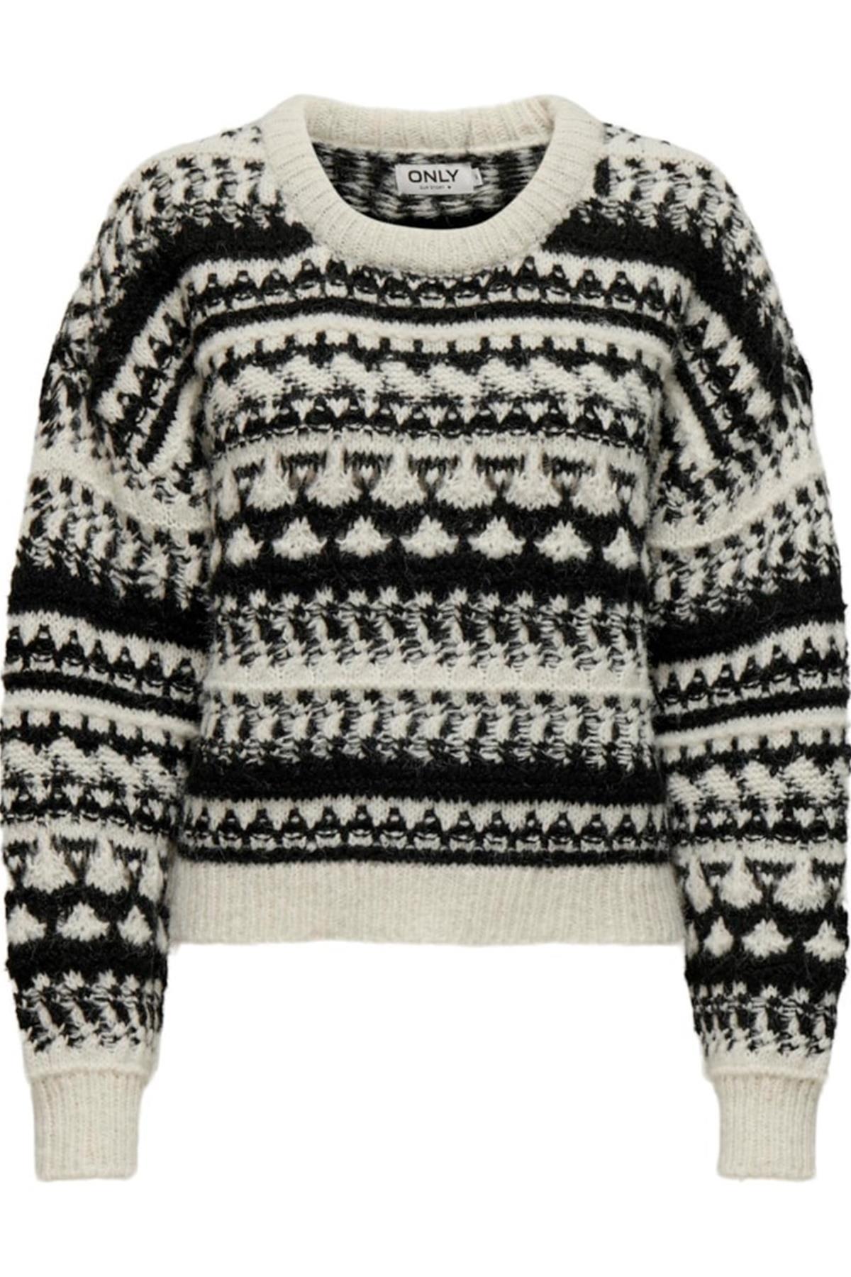 ONLALAIA LIFE LS O-NECK PRM KNT BEYAZ15327639