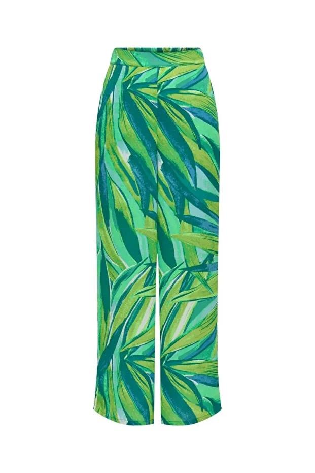 ONLALMA LIFE POLY PALAZZO PANT AOP 